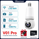 Cámara de Seguridad WiFi E27 1080P con Visión Nocturna