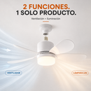 Ventilador de Techo 2 en 1 con Lámpara LED y Control Remoto Linden