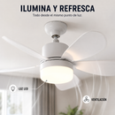 Ventilador de Techo 2 en 1 con Lámpara LED y Control Remoto Linden