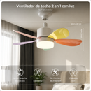 Ventilador de Techo 2 en 1 con Lámpara LED y Control Remoto Linden