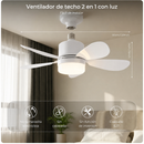 Ventilador de Techo 2 en 1 con Lámpara LED y Control Remoto Linden