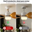Ventilador de Techo 2 en 1 con Lámpara LED y Control Remoto Linden