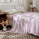 100% Bamboo Fiber Cooling Blanket for Bed Grade A Natural Plant Thin Summer Blanket Floral Printed Lightweight Breathable Quilt