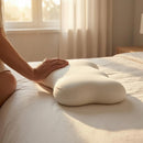 Contoured Memory Foam Pillow Raised Side Sections Sleep Support Bedding Matching Pillowcase