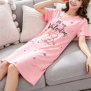 Camisón Largo de Manga Corta con Estampado para Mujer Linden