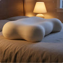 Contoured Memory Foam Pillow Raised Side Sections Sleep Support Bedding Matching Pillowcase