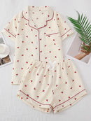 Pijama de 2 Piezas con Estampado de Cerezas para Mujer Linden