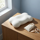Contoured Memory Foam Pillow Raised Side Sections Sleep Support Bedding Matching Pillowcase