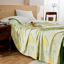 100% Bamboo Fiber Cooling Blanket for Bed Grade A Natural Plant Thin Summer Blanket Floral Printed Lightweight Breathable Quilt