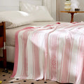 100% Bamboo Fiber Cooling Blanket for Bed Grade A Natural Plant Thin Summer Blanket Floral Printed Lightweight Breathable Quilt