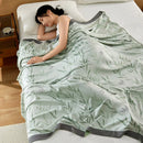 100% Bamboo Fiber Cooling Blanket for Bed Grade A Natural Plant Thin Summer Blanket Floral Printed Lightweight Breathable Quilt
