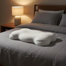 Contoured Memory Foam Pillow Raised Side Sections Sleep Support Bedding Matching Pillowcase