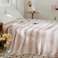 100% Bamboo Fiber Cooling Blanket for Bed Grade A Natural Plant Thin Summer Blanket Floral Printed Lightweight Breathable Quilt
