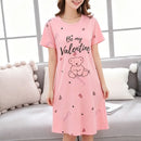 Camisón Largo de Manga Corta con Estampado para Mujer Linden