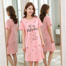 Camisón Largo de Manga Corta con Estampado para Mujer Linden