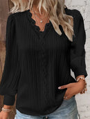 Blusa Elegante de Encaje con Cuello en V para Mujer Linden