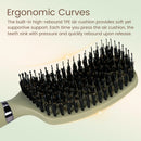 1PC Boar Bristle Detangling Hair Comb Hollow Out Hair Brush Anti-Static Scalp Massage Hairbrush Salon Styling Tools For Gifting