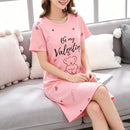 Camisón Largo de Manga Corta con Estampado para Mujer Linden