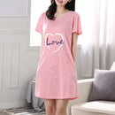 Camisón Largo de Manga Corta con Estampado para Mujer Linden