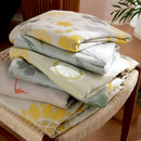 100% Bamboo Fiber Cooling Blanket for Bed Grade A Natural Plant Thin Summer Blanket Floral Printed Lightweight Breathable Quilt
